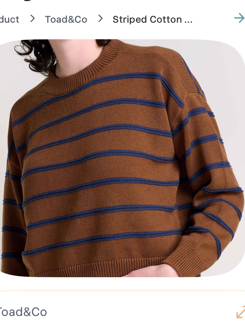 Toad & Co Sweater Size Medium